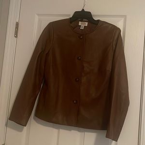 Beautiful leather jacket by Talbots !!!!